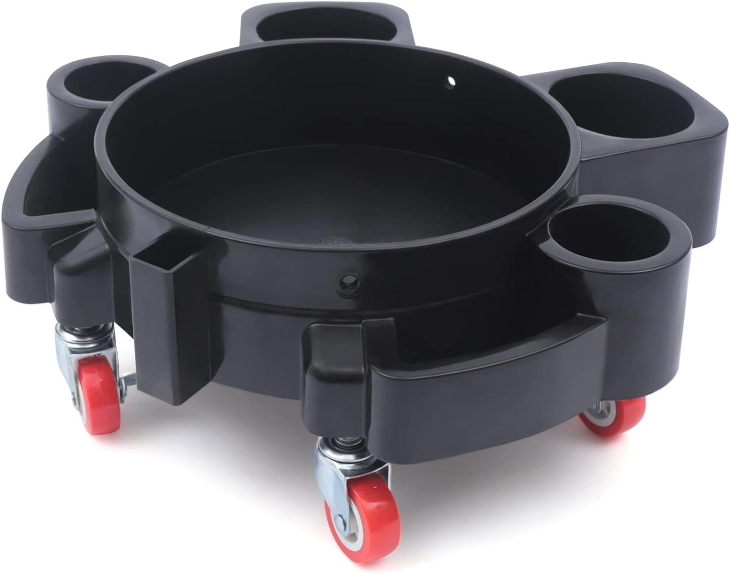  Detailing Bucket Dolly, 5 Gallon Bucket Dolly Car Wash Heavy Duty Chemical Guys Bucket with 360° Wheel Casters-2 Locking Brake Wheel, 220-331LBS, Black